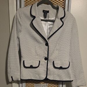 Makie Polka Dot Blazer with Black Trim